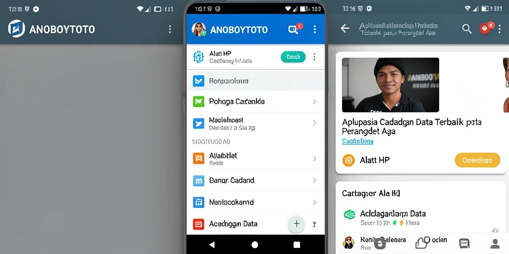 Antarmuka aplikasi ANOBOYTOTO untuk cadangan data yang mudah digunakan.