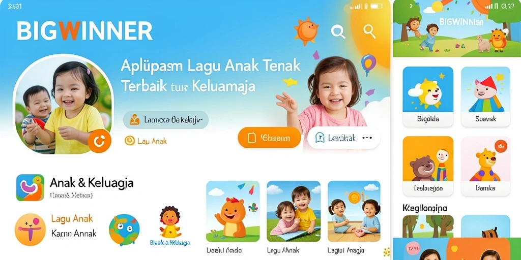 Tampilan aplikasi BIGWINNER yang ceria dan interaktif.