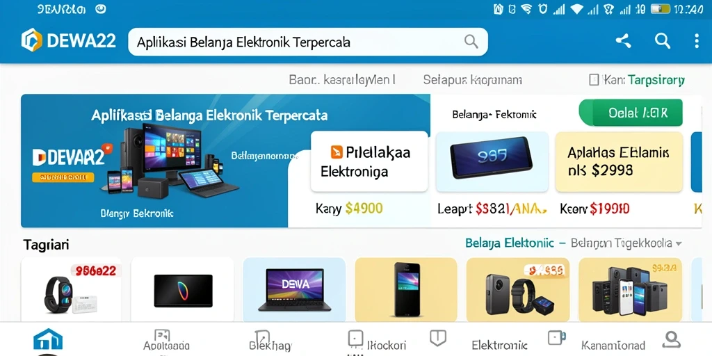 Antarmuka aplikasi DEWA22 yang intuitif dan menarik.