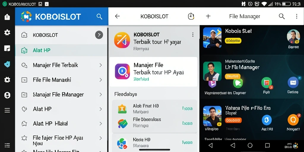 Antarmuka KOBOISLOT menampilkan fungsi manajemen file yang efisien dan mudah digunakan.