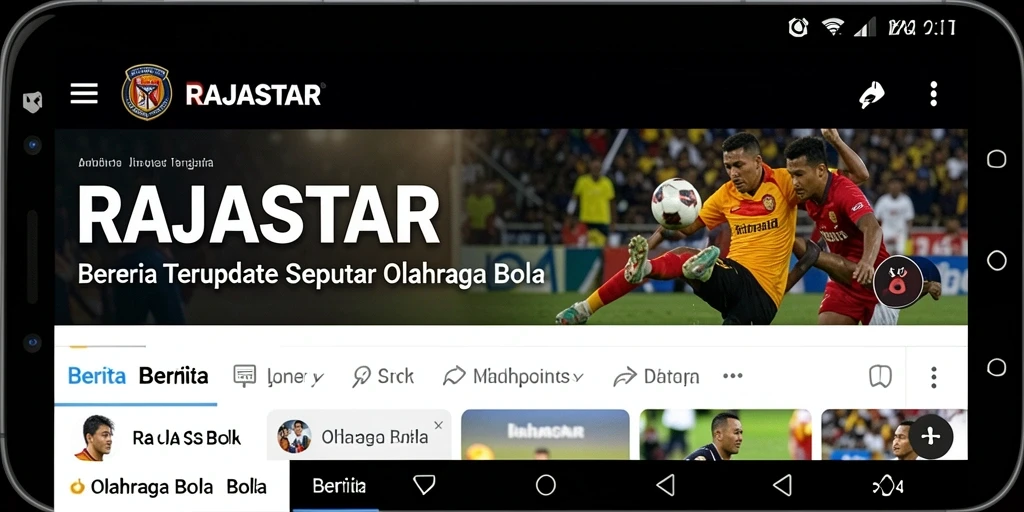 Antarmuka pengguna RAJASTAR yang menarik dan informatif.