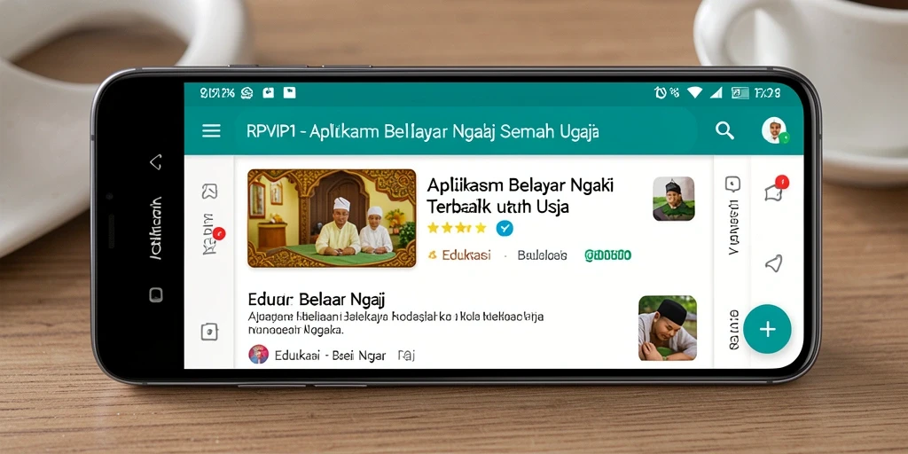 Antarmuka RPVIP1 menampilkan fitur belajar ngaji yang interaktif dan mudah digunakan.