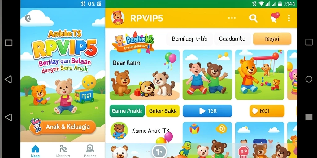 Tampilan menarik dan antarmuka mudah digunakan untuk anak-anak.